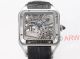 Super Clone Cartier Santos Dumont Skeleton Silver Black Leather Strap Micro Rotor (5)_th.jpg